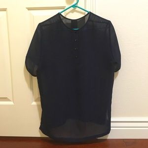 Clara Yoon Sheer Black Blouse